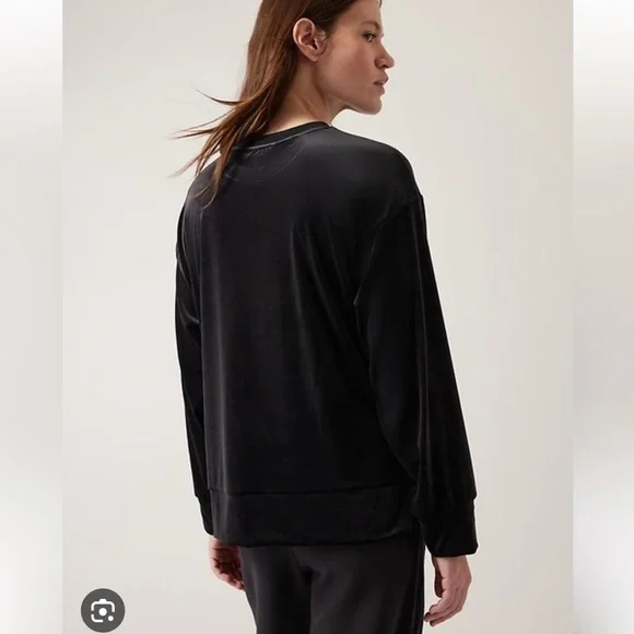 Athleta Retroplush Crewneck Velvet Sweatshirt - Picture 2 of 10
